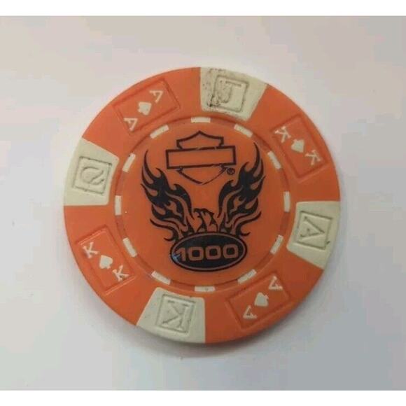 ORLANDO HARLEY- DAVIDSON FLORIDA U.S.A. $100 & $1000 DEALERSHIP POKER CHIP - Picture 6 of 6